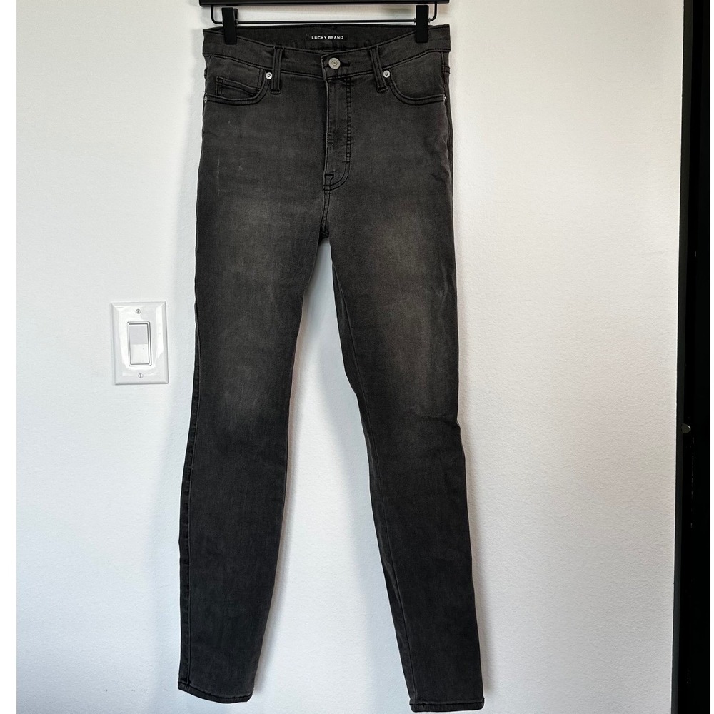 Lucky Brand Skinny Jeans Womens Uni Fit 3 Grey W27-29 Regular Dark Wash Minimal